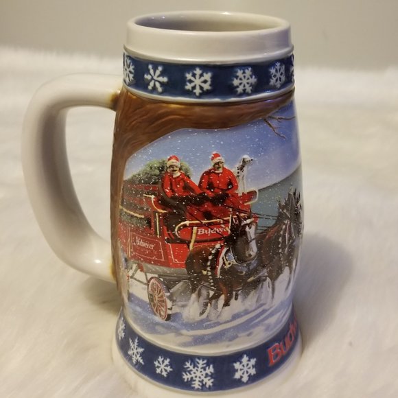 Anheuser-Busch Other - Budweiser 1995 Holiday Stein Lighting the Way Home